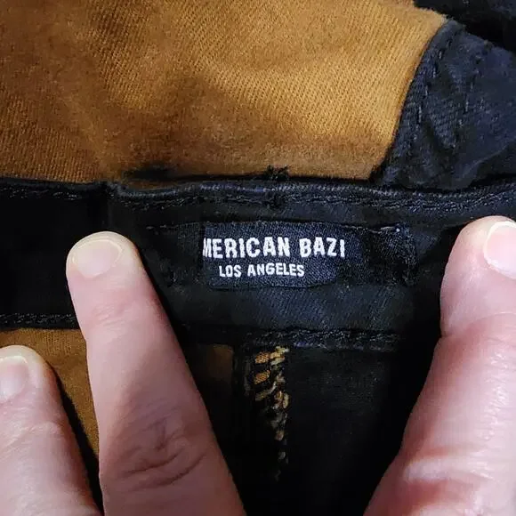 American Bazi Jeans Pants color block black and Brown 2X 2358 - Picture 5 of 7